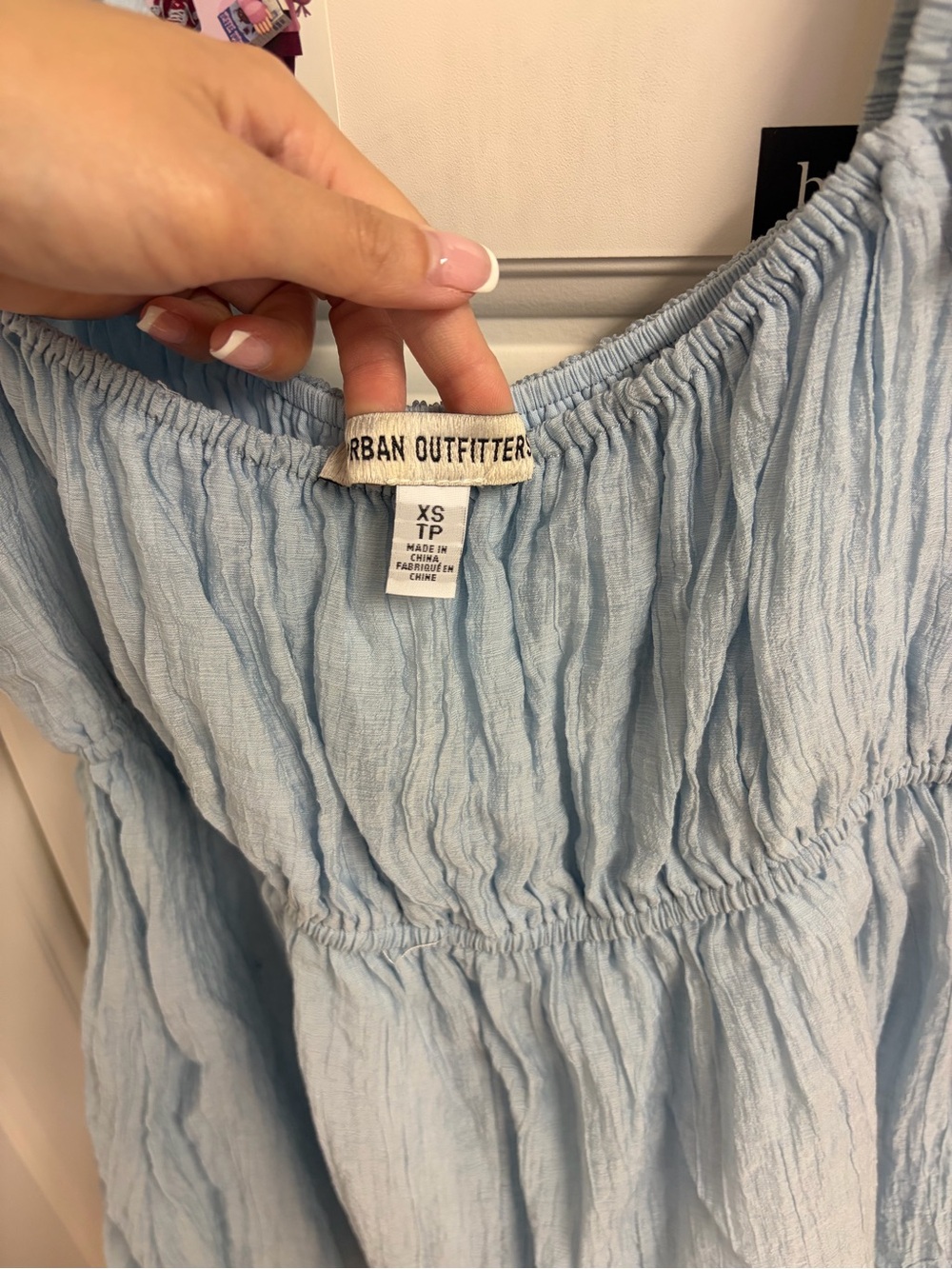 Light Blue Ruffle Strap Romper - Picture 2 of 2
